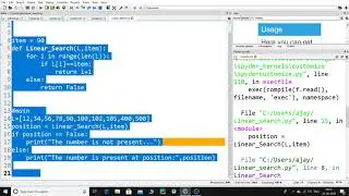 Linear Search using Python