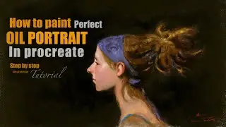 Digital oil painting | Portrait in procreate | portrait #digitalart #drawing #procreate