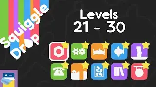Squiggle Drop: Levels 21 - 30 Walkthrough & iOS Apple Arcade Gameplay (by Noodlecake)