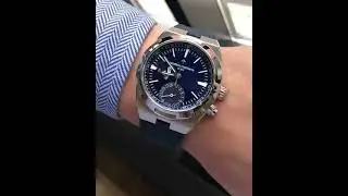 Beautiful VacheronConstantin Overseas Dual Time in 41mm stainless steel case with stunning blue dial