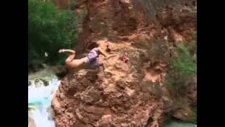 Insane cliff jumping! New video Monday featuring music from @conbrochill! Tag 3 friends you wou...
