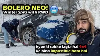 No 4x4… Just Snow Chains 😨 | RWD Bolero Neo vs Winter Spiti Snowstorm EP.5
