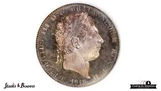 GREAT BRITAIN. Crown, 1818 Year LVIII. London Mint. George III. PCGS PROOF-64.