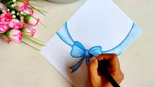 Ribbon Draw | Colourful Border | Border Design for Project & Front Page | notebook/assignment design