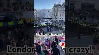 London protest turns wild🇬🇧 #fyp #shorts #protest #london #freespeech #news #uk #police