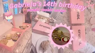 Gabriela&rsquo;s 14th birthday!!🎂💗 | crumbl cookie review video |