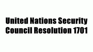 United Nations Security Council Resolution 1701