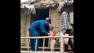 Single mother is the caring tea is buby is janam is best women is noting working baby slinging