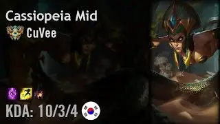 Cassiopeia Mid vs Ryze - CuVee - KR Challenger Patch 6.8
