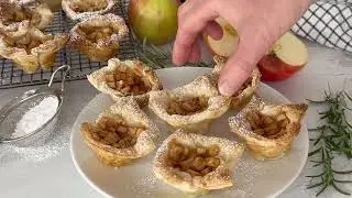 Mini Apple Pies With Puff Pastry