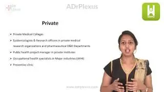 Career Options in Community Medicine  by Dr Preethi