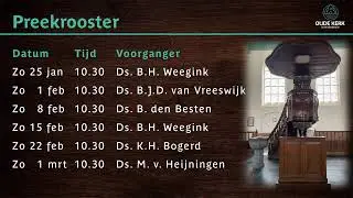 Ds. F. Wijnhorst | Zondag 18 januari | Oude Kerk Scheveningen