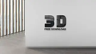 3D Wall Logo Mockup PSD Free Download | Design Idea 4u