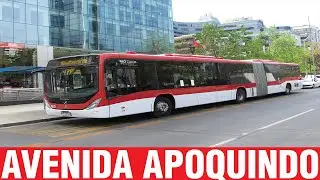 Movimiento de Buses en Av. Apoquindo
