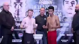 THE LEPRECHAUN: Paddy Barnes weighs-in for WBO Inter-Continental Title fight in Belfast