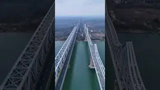 Aerial View of the Danube: Anghel Saligny&rsquo;s Bridge and Its Modern Successor #romania #travel #drone
