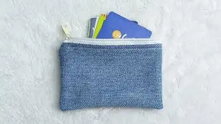 How to Make a Simple Denim Card Wallet | DIY