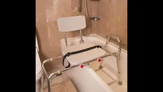 Eagle Health Supplies Sliding Transfer Bench Tub Shower Chair Height Adjustable Heavy-Duty Capacity
