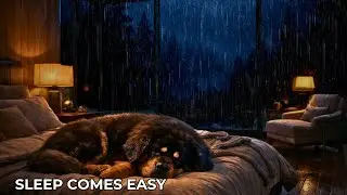 Fall Asleep Instantly | Cozy Rainy Night with a Peaceful Dog