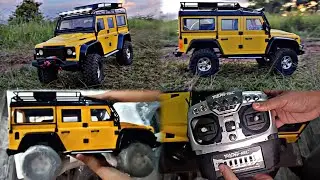 Распаковка HG P411 TRASPED | 1/10 2.4G 4WD | 16-канальный радиоуправляемый передатчик TX4 | Улучшенный желтый цвет