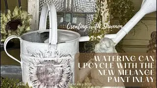 Sunflower Watering Can Makeover Upcycle Using All New Melange Paint Inlay by IOD Spring Release 2023