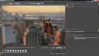 Урок по программе  cinema 4 d как создавать сцену летящего вертолет на городом
