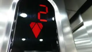 Kone EcoDisc elevator@small  mall somewhere in Zilina, Slovakia