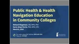 Webinar Public Health & Health Navigation Education in Community Colleges