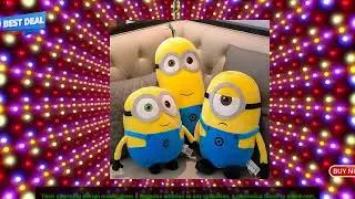 3256807245489478 Cute Minions Movie Characters Yellow Plush Toys Bob Stuart In Jeans So