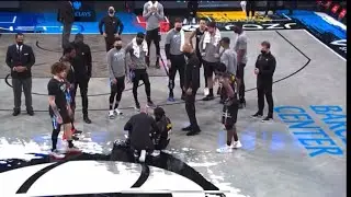 James Harden Has A Very Scary Neck Injury As He Collides With Garrison Matthews! Doesn&rsquo;t Get Up!