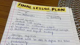 Probability Class 9th Final Lesson Plan (English Medium)