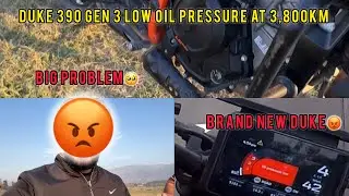 Duke 390 gen 3 2025 || Low Oil Pressure Problem at 3,800 km😡