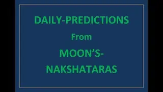 Daily-Prediction From Moon's Nakshatras.