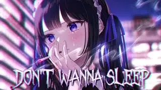 Nightcore - Måneskin - DON'T WANNA SLEEP (Lyrics)