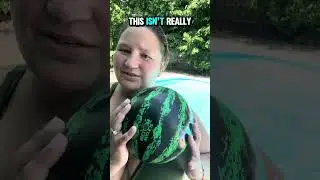 My kids had a BALL with this watermelon! #greasedupwatermelon #pooltoy #pooltoys #poolwatermelon