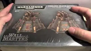 Wall of Martyrs Vengeance Weapon Batteries unboxing and review (WH40K)
