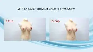 IVITA G-H Cup Half Body Suit Soft Silicone Breast Forms Female Fake Boobs LXY3707