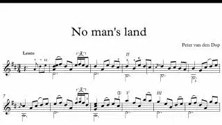 No man's land - Peter van den Dop - Classical guitar score video