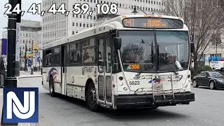 NJT: 2008-2013 NABI 416.15 action on the 24H, 24S, 24T, 41, 44, 59 & 108