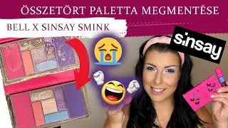 ÖSSZETÖRT PALETTA JAVÍTÁSA & SMINK SINSAY TERMÉKEKKEL // Bell X Sinsay smink, swatch //