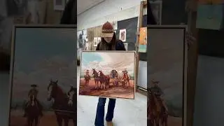 Yes long live cowboys! An old photograph brought to life with colour and brushstrokes. #westernart