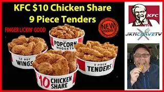 KFC's **NEW** $10 Share Chicken Tenders Review | JKMCraveTV