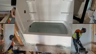 How to install a tub with walls. Sterling Ensemble Medley with Walls #instalation #diy #overflow