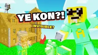 YE KON HAI ?? 😱 Minecraft House Build Mein invisible SOMEONE?