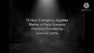 72 Hour Emergency Shelter In Place Supply Checklist by Survival Cache