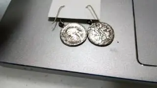 1933 sixpence ear rings