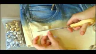 Customização: short com tachas e efeito com alvejante (bleached studded shorts)