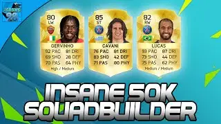 FIFA 16 - Insane 50K Hybrid Squadbuilder! w/ Cavani, Lucas & Gervinho!