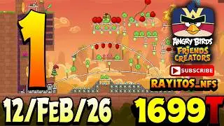 Angry Birds Friends Level 1 Tournament 1699 Highscore POWER-UP walkthrough