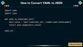 How to Convert YAML to JSON